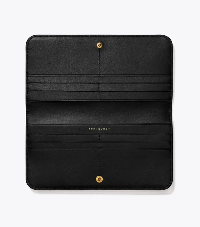 T Monogram Zip Slim Wallet