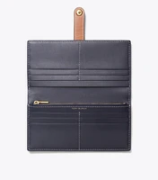 T Monogram Zip Slim Wallet