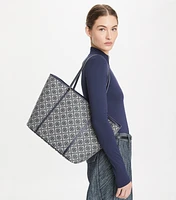 T Monogram Zip Tote