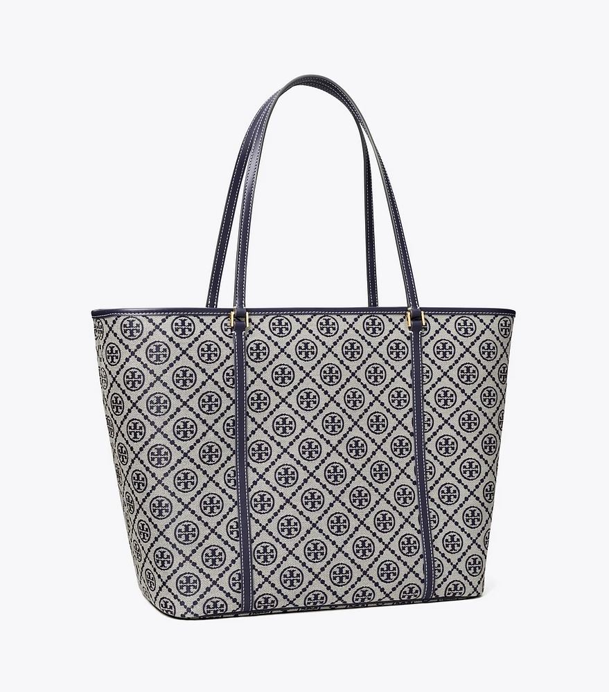 T Monogram Zip Tote