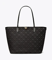 T Monogram Zip Tote