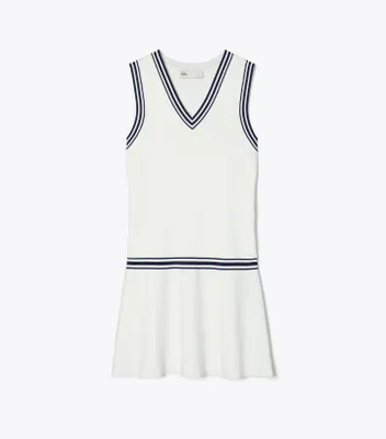 Tech Knit V-Neck Tennis Dress