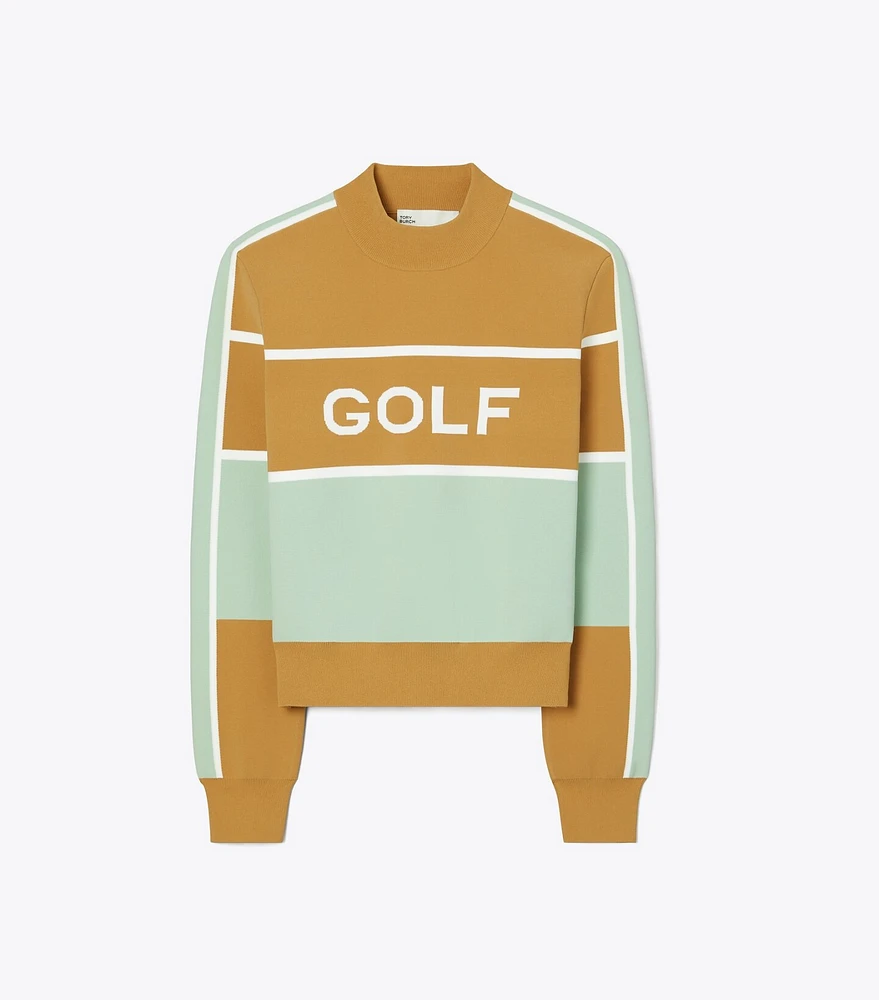 Tech Nylon Golf Cropped Sweater