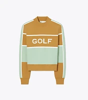 Tech Nylon Golf Cropped Sweater