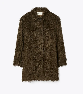 Textured Viscose Coat