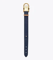 Thayer Watch, Beige & Navy Leather/Gold-Tone, 25 X 39 MM