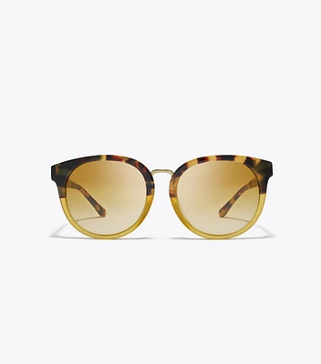 The Reva Color-Blocked Tortoise Sunglasses