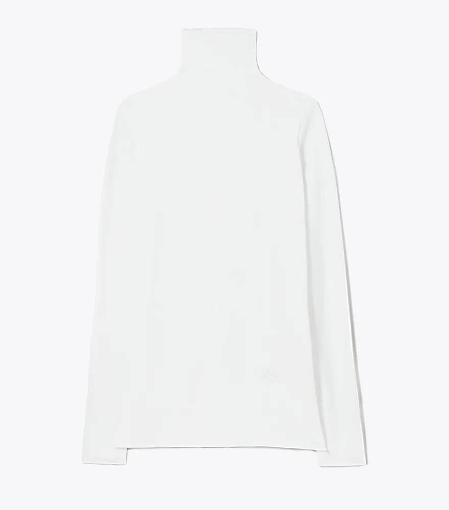 Tissue-Seamless Long-Sleeve Mockneck