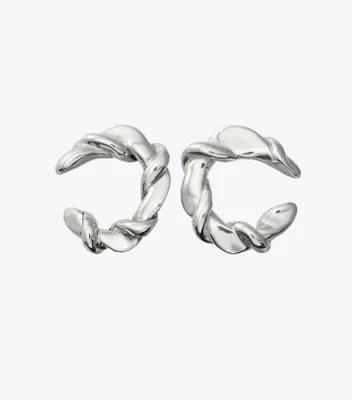 Twisted T Loop Earring