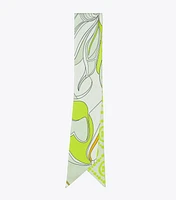 Twisty Flower Silk Ribbon Tie