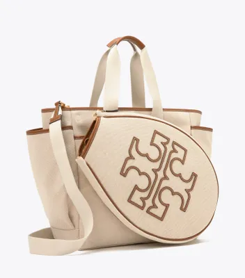 Two-Tone Canvas Tennis Tote