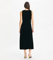 V-Neck Velvet Dress