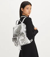 Virginia Metallic Flap Backpack