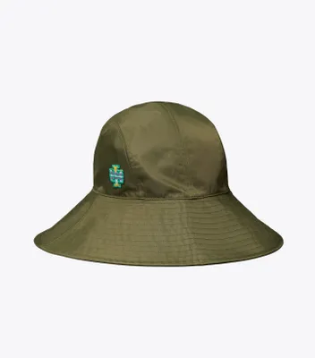 Wide-Brim Nylon Bucket Hat