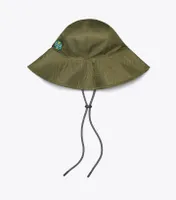 Wide-Brim Nylon Bucket Hat