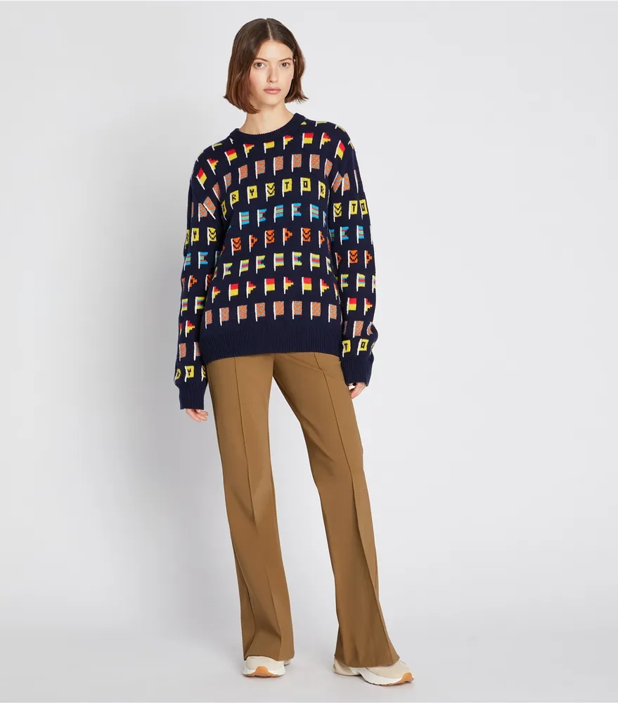 Wide-Leg Track Pant