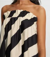 Wide Stripe Long Dress