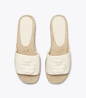 Woven Double T Espadrille Slide