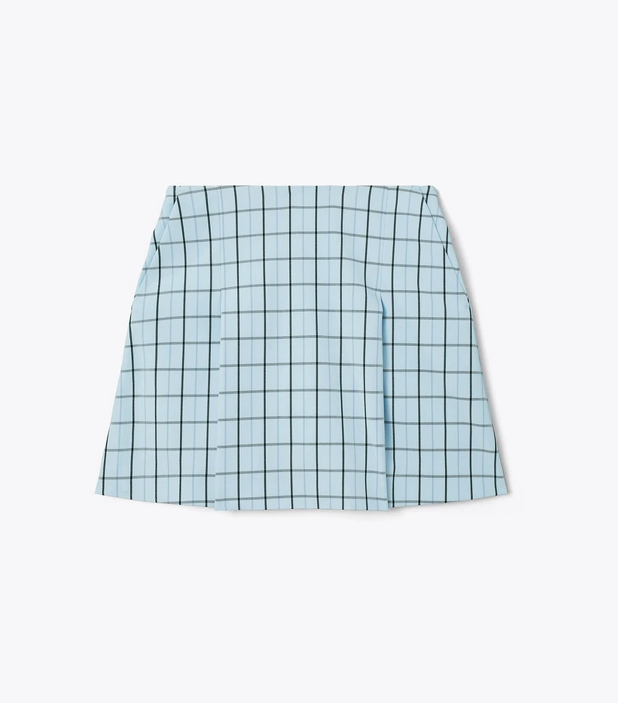 Yarn-Dyed Twill Pleated Golf Skort