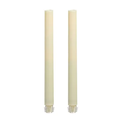 Simply Essential™ 2-Pack 9-Inch Wax Dipped LED Taper Candles in Cream