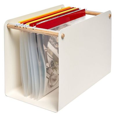 Squared Away™ Wood and Metal Hanging File Organizer