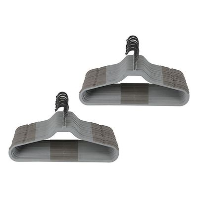 Squared Away™ No Slip Slim Clothing Hangers with Black Hooks (Set of 50)