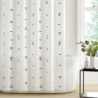 Simply Essential™ Dashed PEVA Shower Curtain