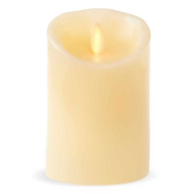 Luminara® Candles Real-Flame Effect Pillar Candle Ivory
