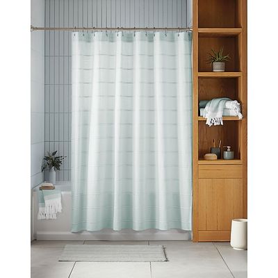 Haven™ Pebble Stripe Organic Cotton Shower Curtain
