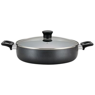 T-fal® Pure Cook Nonstick 5 qt. Aluminum Covered Saute Pan in Black
