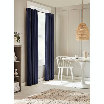 Everhome™ Blanche Textured Solid Blackout Window Curtain Panel (Single)