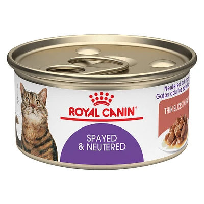 Royal Canin® Feline Health Nutrition Spayed & Neutered Adult Cat Slices in Gravy Food  3 oz can