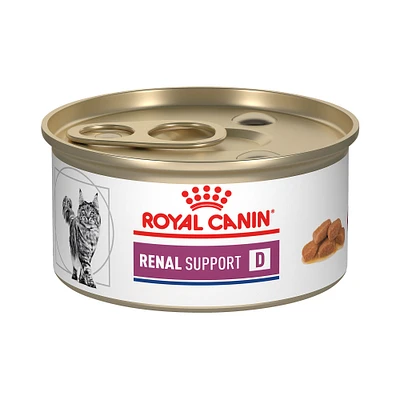 Royal Canin® Veterinary Diet Feline Renal Support D Adult Cat Wet Food in Gravy  3 oz can
