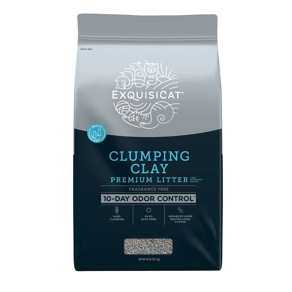 ExquisiCat Premium Clumping Multi-Cat Clay Cat Litter - Unscented, Low Dust  - PetSmart in Tustin, CA