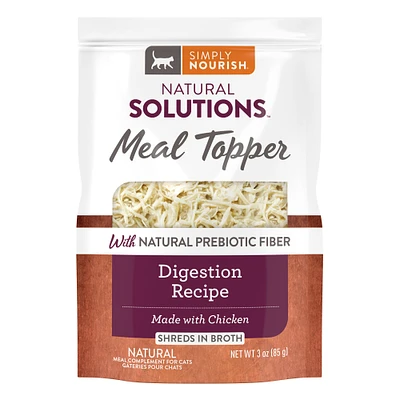 Simply Nourish® Natural Solutions Digestion Recipe Shreds in Broth Cat Meal Topper - 3oz