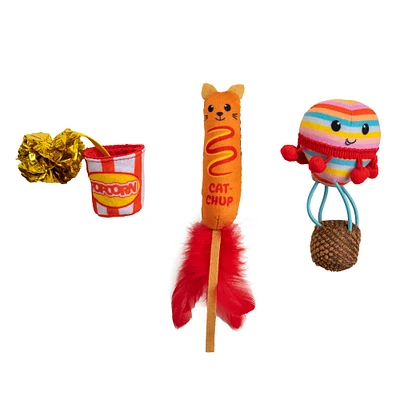 Catstages Pawrty Catnip Plush Cat Toy - 3 Pack