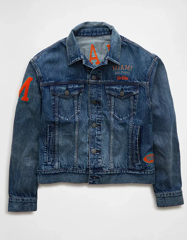 AE NFL Miami Dolphins Denim Jacket