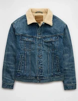 AE Sherpa Denim Trucker Jacket