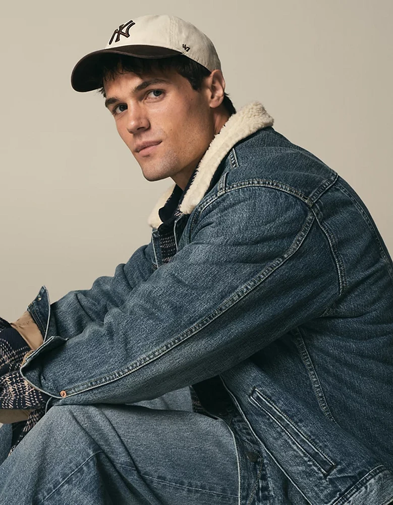 AE Sherpa Denim Trucker Jacket