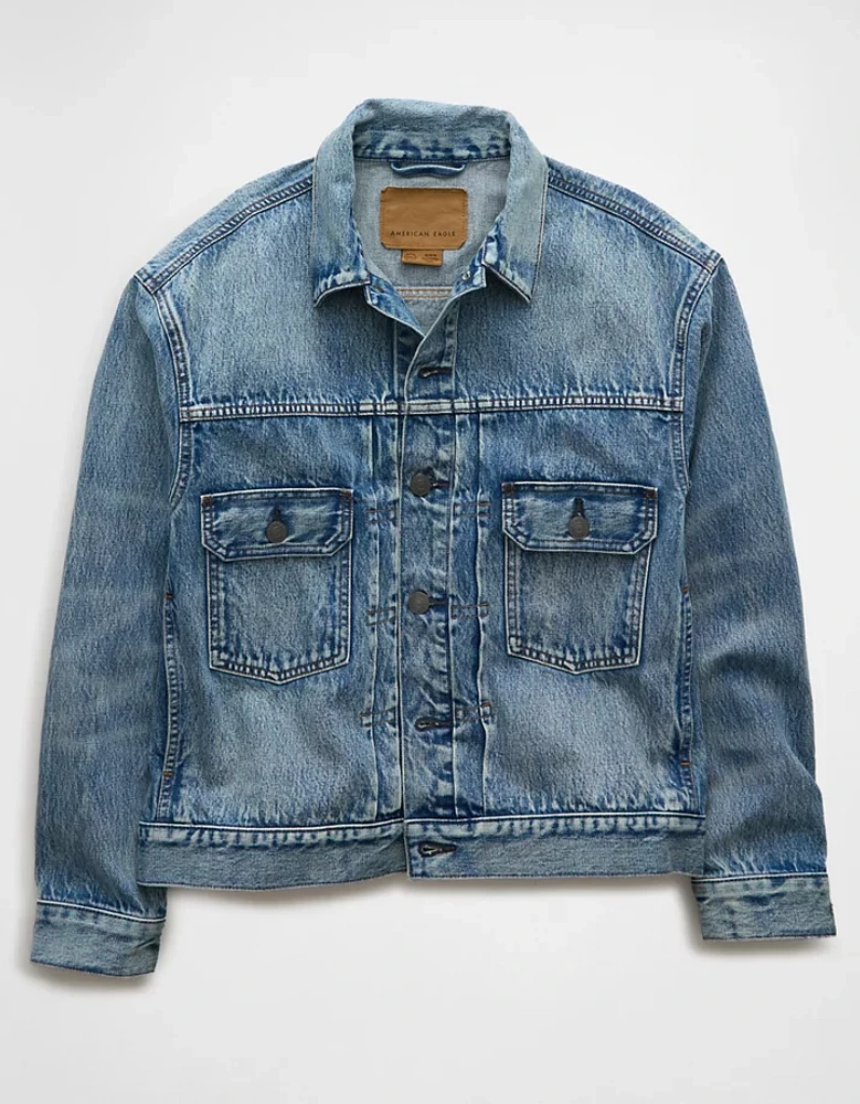 AE Slim Fit Denim Trucker Jacket