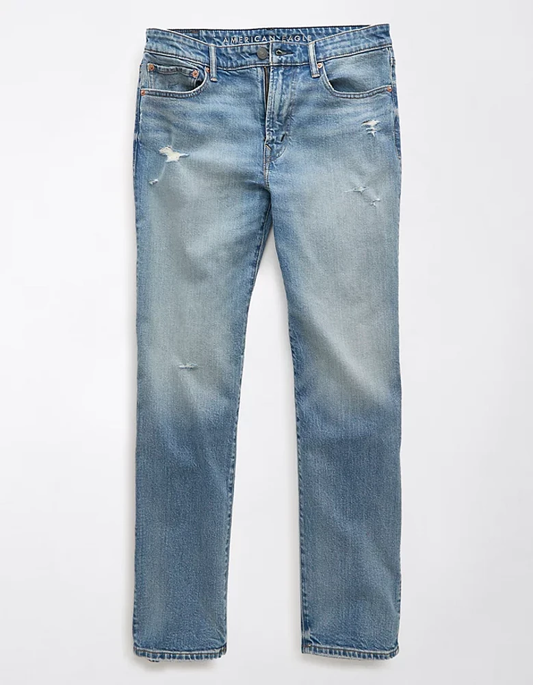 AE EasyFlex +TENCEL™ Fibers Ripped Slim Straight Jean