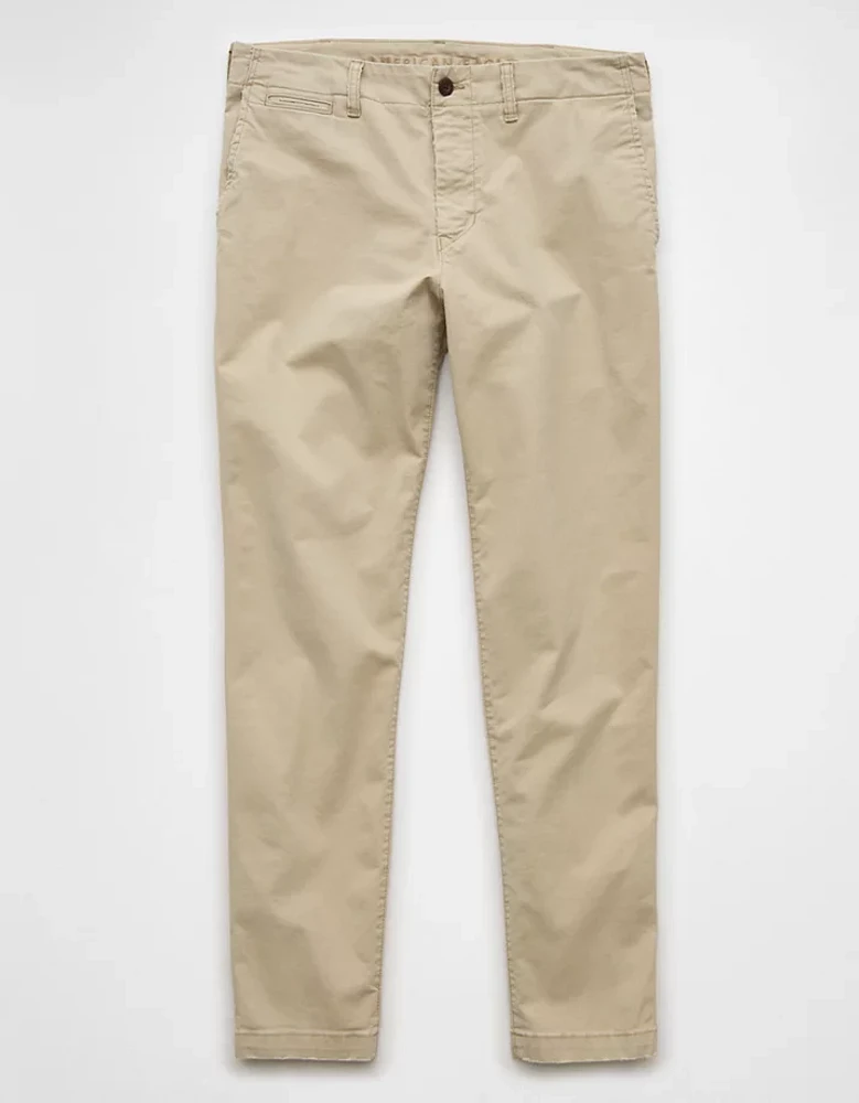 AE Flex Slim Straight Lived-In Khaki Pant