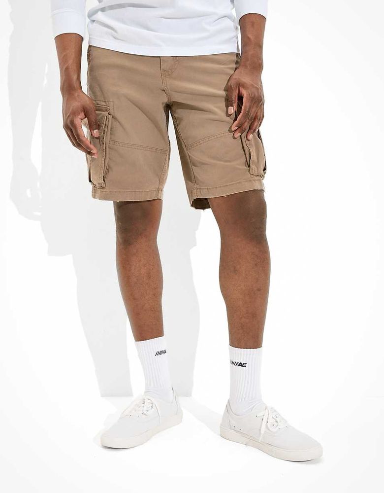 AE Flex 12 Longer Length Lived-In Khaki Short