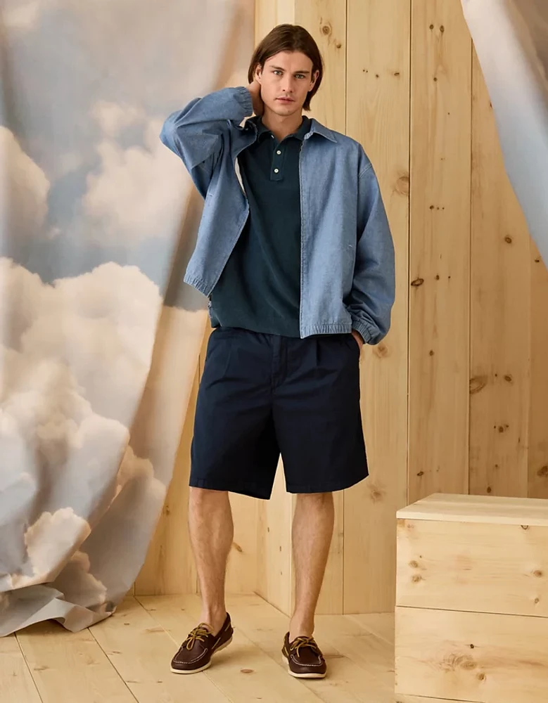 Short plissé à ceinture élastique lâche Flex AE