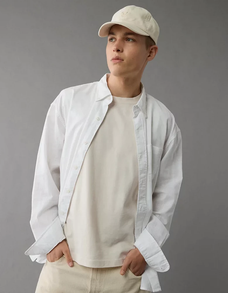 Chemise en mélange de lin décontractée tous les jours AE