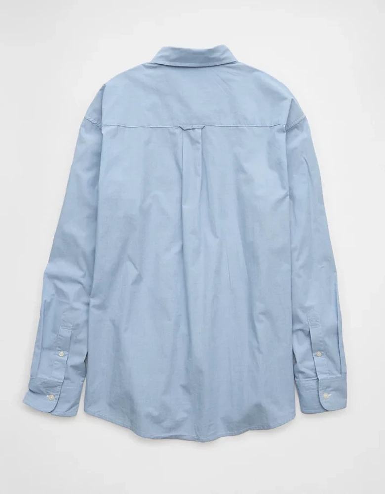 AE Everyday Relaxed Poplin Button-Up Shirt