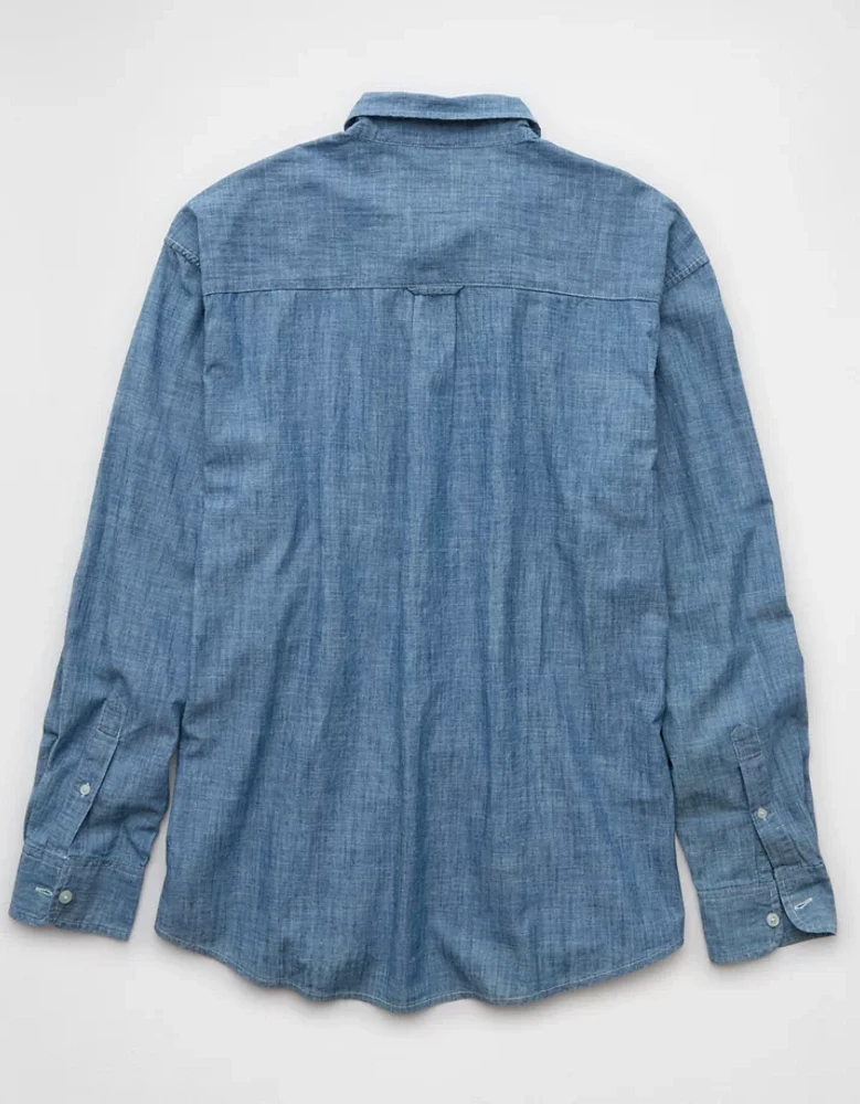 Chemise en chambray décontractée de tous les jours AE