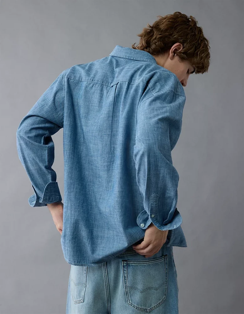 Chemise en chambray décontractée de tous les jours AE