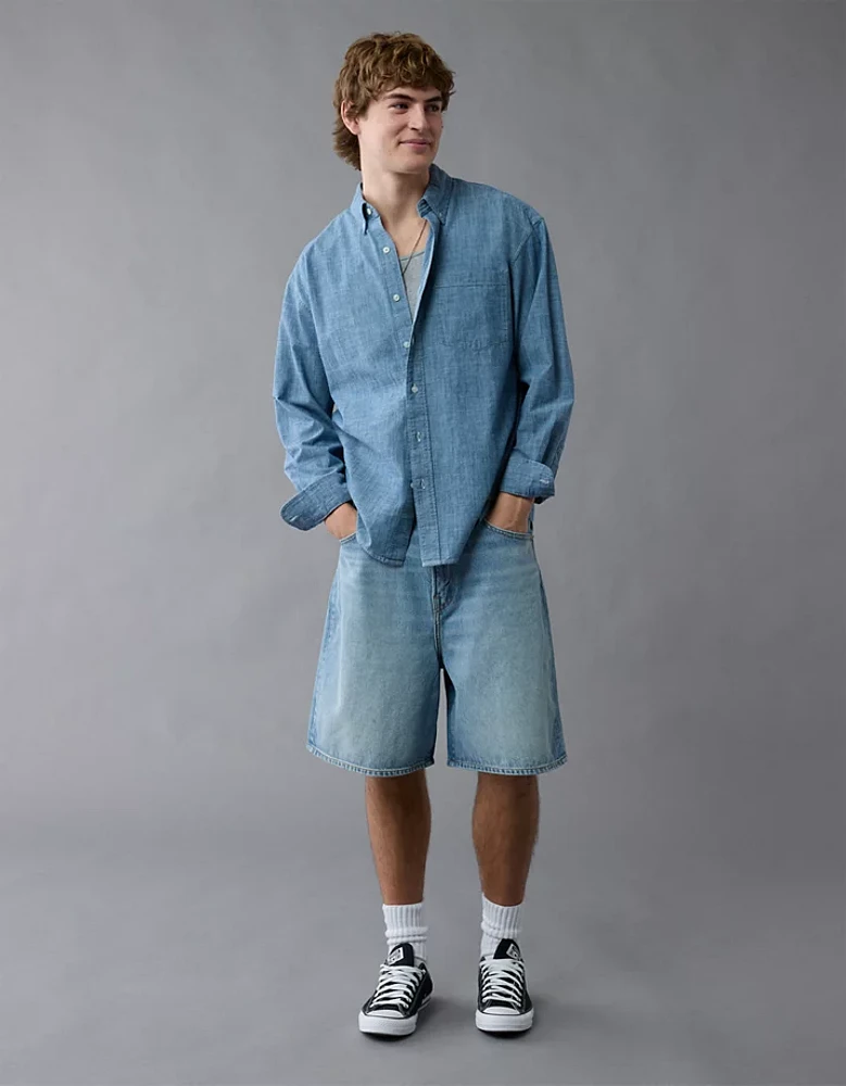 Chemise en chambray décontractée de tous les jours AE
