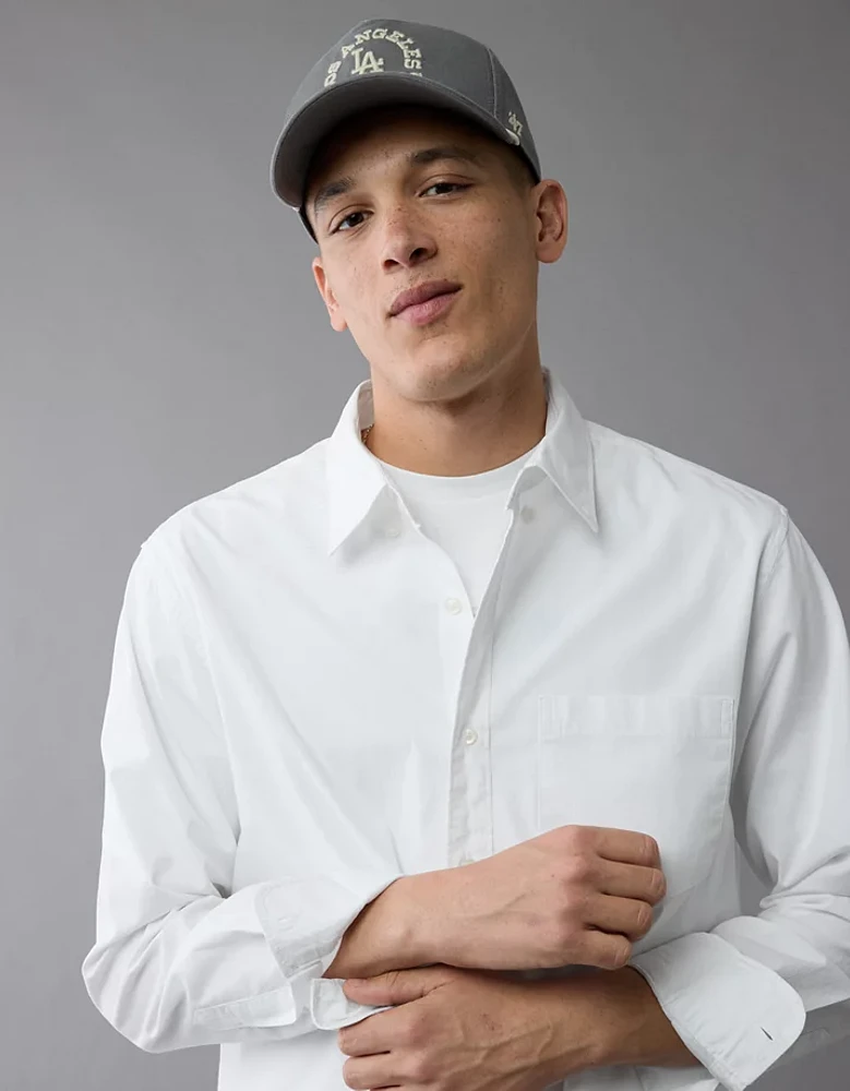 Chemise boutonnée en popeline de tous les jours AE